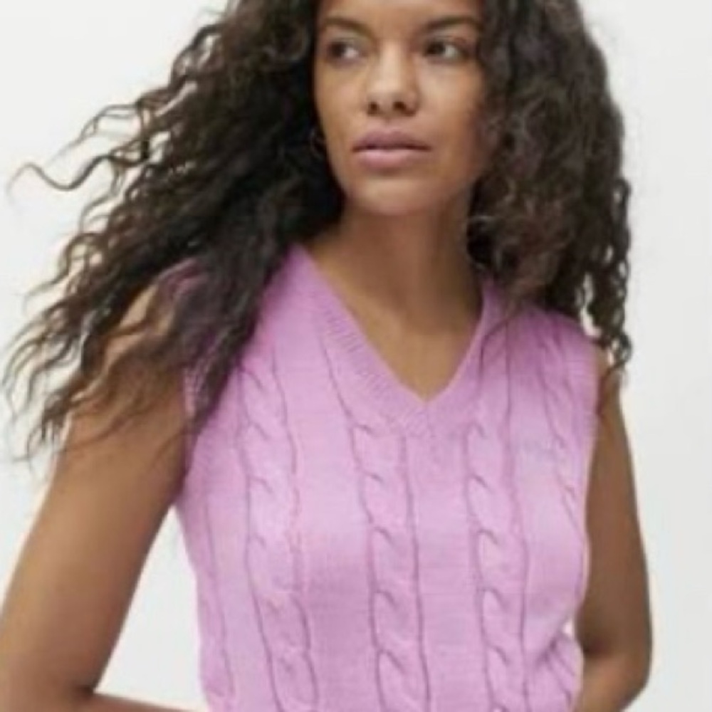 Urban Outfitters “Iets Frans” pink Sweater Vest